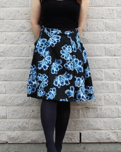 black and blue skirt